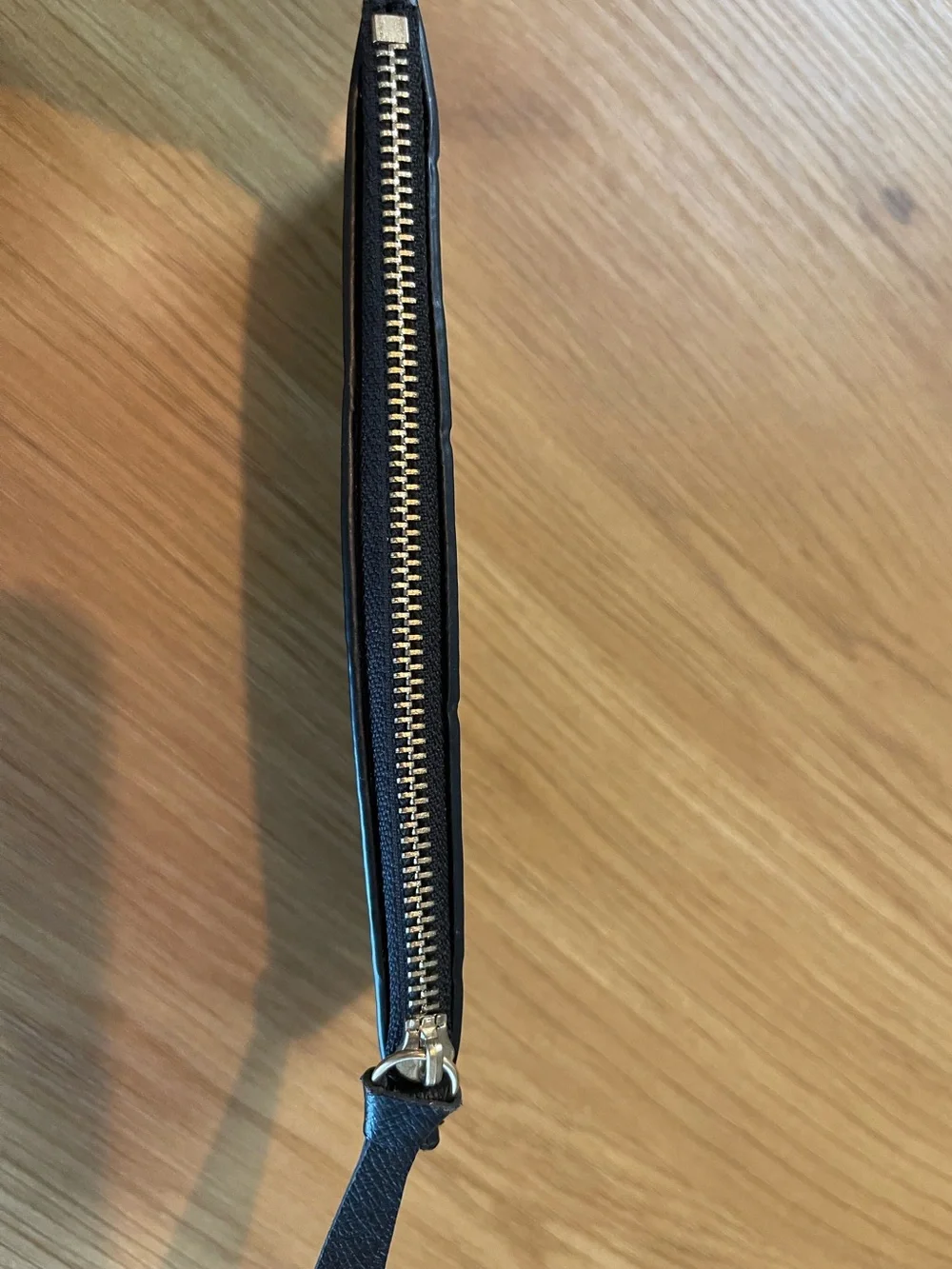 Louis Vuitton Black Embossed Monogram Zip Insert Wallet